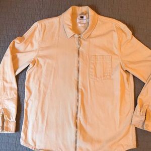 Tan/Light Brown Topman Overshirt Zip-Up (Large)